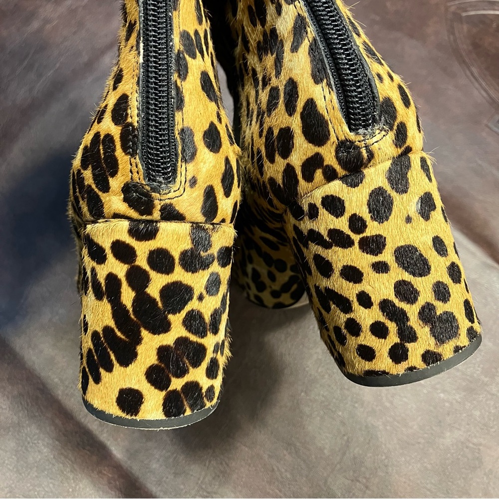 J Crew‎ Sadie Ankle Boots in Leopard Calf Hair Womens Size 8 K0043 Mobwife - Picture 5 of 14